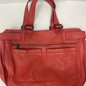 Marc Jacobs Orange Tote with Structured Design and High-Quality Finish
